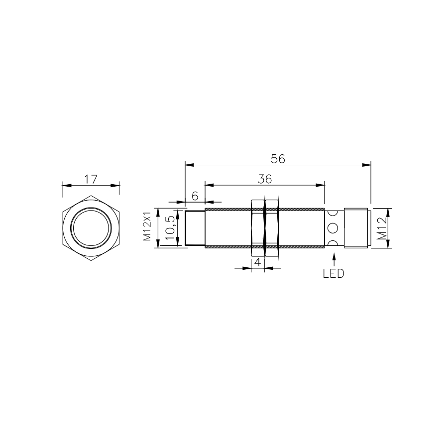 F3C-12EN04-P/D габариты