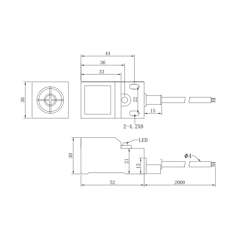 F3N-40TN20-P R2M габариты