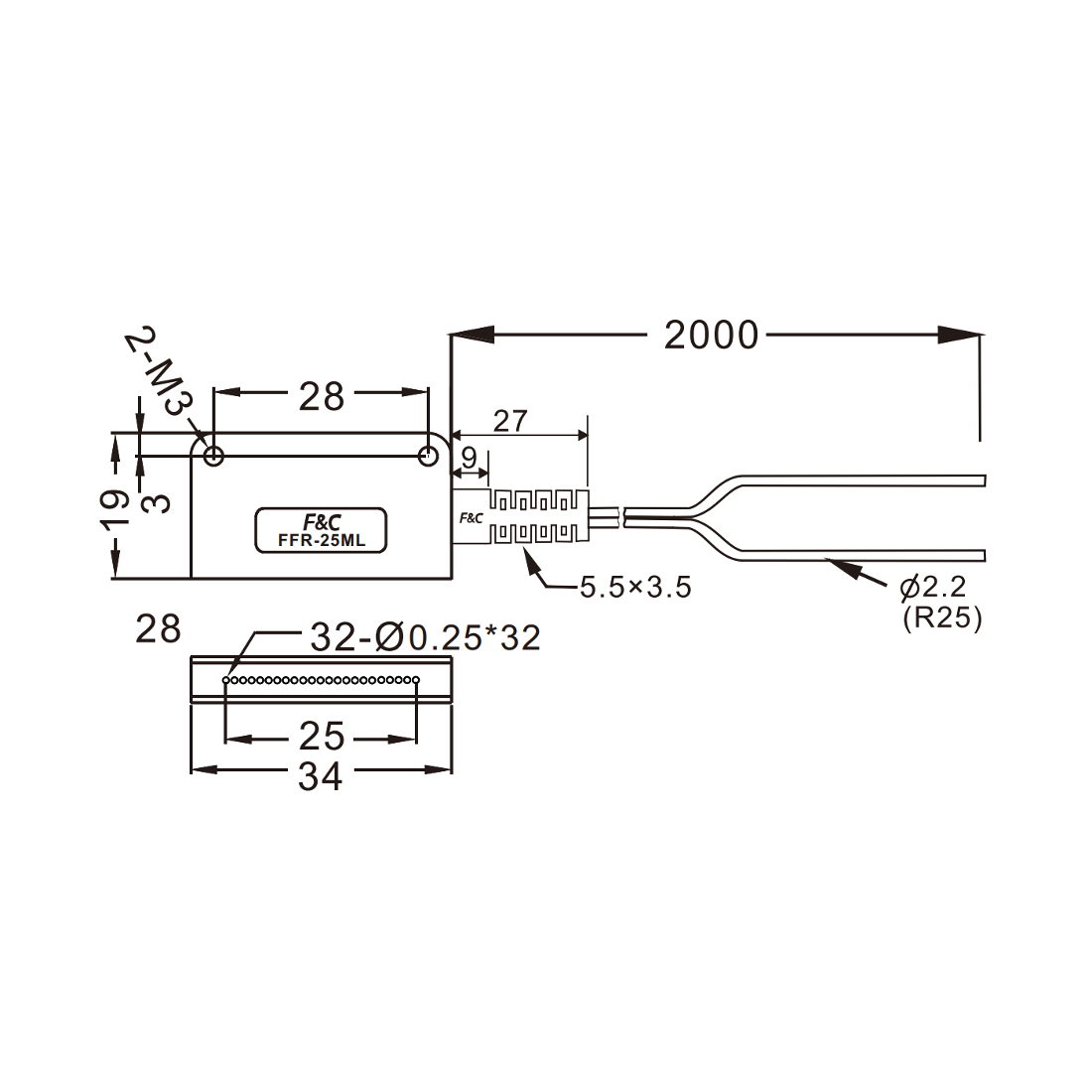 FFR-25ML габариты