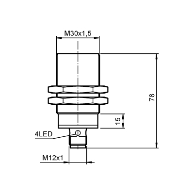 SICF1-M3016P-SEU4 габариты